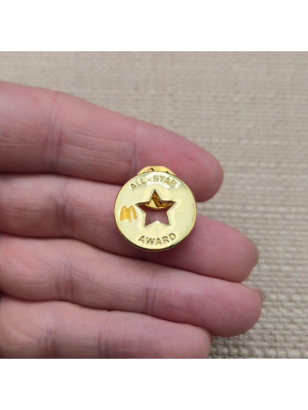 McDonald's All Star Award Employee Recognition Vintage Star Pin A8680